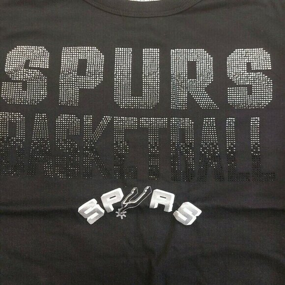 NBA San Antonio Spurs Showtime Pull Over Sweater Womens Size S GIII 4 Her Black - Picture 2 of 6
